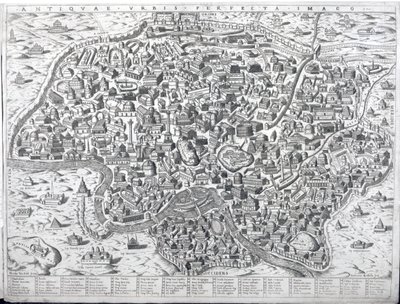 Antiquae Urbis Perfecta Imago, Map of Rome, c.1600 by Ambrogio Brambilla